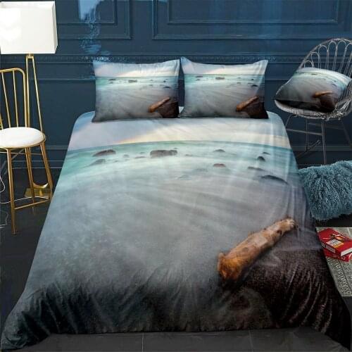 Black Beach On Sao Miguel Quilt Cover Pillowcase 3Piece Comforter Bedding Set With Pillow Case Single Double Duvet Cover