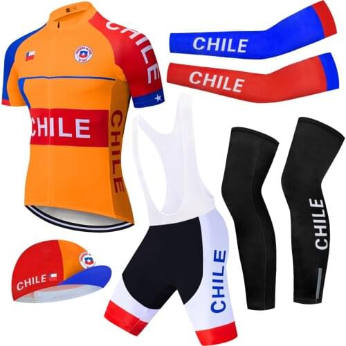 CHILE Cycling Suit 2021 5 Pcs Summer Mens Mtb Bike Wear Mountain Bicycle Clothes Sportwears Cycling Clothing Kits 20D