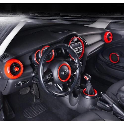 Car interior Decorative red ABS plastic sticker For BMW MINI ONE COOPER S JCW F54 F55 F56 F57 F60 COUNTRYMAN Styling Accessories