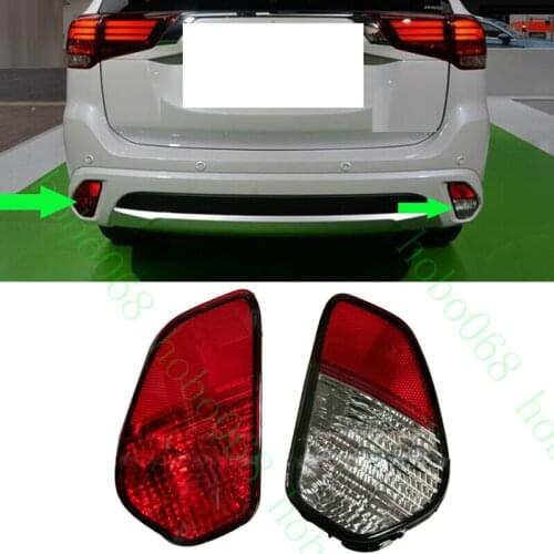 For Mitsubishi Outlander 2015 2016 2017 Rear Bumper Reflector Tail Fog Light no bulbs 2pcs