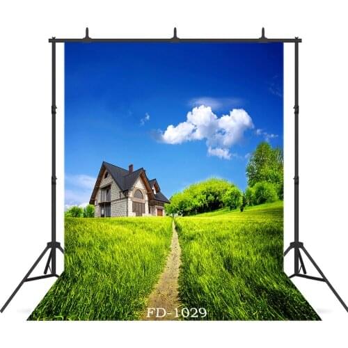 Corn Field Small Road House Background For Photo Shoot Props Child Baby Newborn Portrait Vinyl Cloth Photo Backdrops Photophone