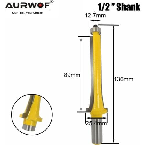 LAVIE 12MM 1/2 Shank Door Window Line Casing Router Bit Woodworking Milling Cutter for Wood Bit Tungsten Cobalt Alloy MC03155