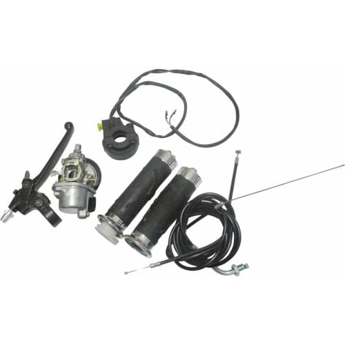 Carburettor Throttle Cable Set WT Left Clutch Lever Fit 66CC 80CC Motorised Bike