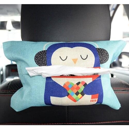 Car Tissue Box Holder Cute Cartoon Back Hanging Container Napkin Bag Holder Case Pouch Tissue Box Covers Brand New