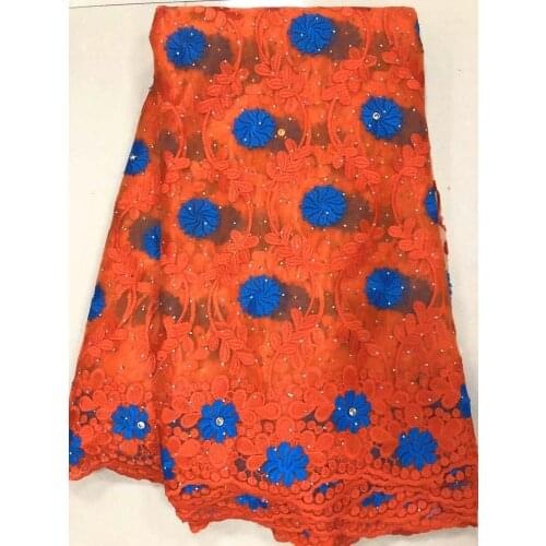 Hot Sale Nigerian Lace Fabrics Latest Stone Mesh African Lace Fabric Milk Silk Lace French Net Lace Fabric Wedding Dress ELL4715