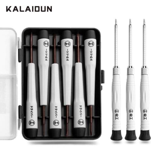 KALAIDUN 6Pcs Precision Screwdriver Set Magnetic Phillips Slotted Retractable Screw Driver Kits Household Phone Repair Hand Tool