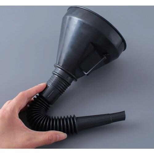2 in 1 Plastic Funnel Can Spout For Oil Water Fuel Petrol Diesel Gasoline 2018 New Arrive High Quality Car Accessories Black