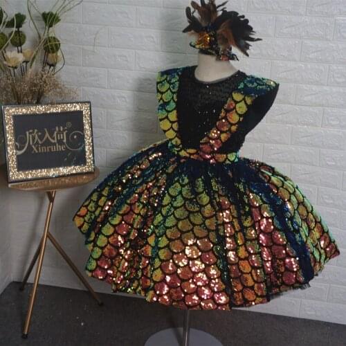 Real Picture Golden Sequin Flower Girls Dresses Toddler Girls Birthday Party Dresses Toddler Girls Unique Celebrity Dresses