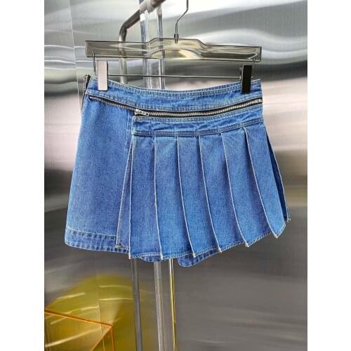 Casual 2021SS Summer New Women Denim Pleated Shorts Pants For Female Ddxgz2 6.23