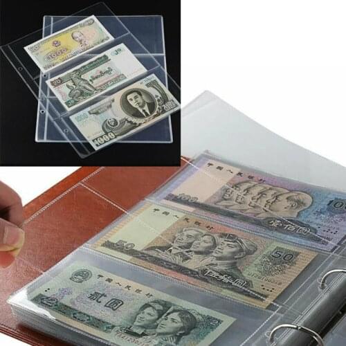 Transparent Banknotes Album Paper Money Currency Collection Storage Organizer