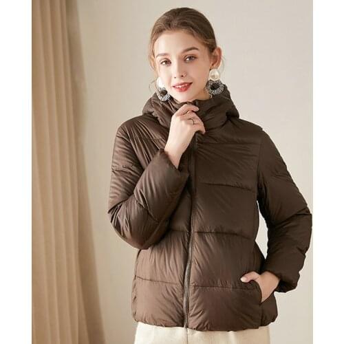 White Duck Down Coat Women Puffer Jacket 2021 New Winter High Quality Casual Female Parkas Bread Jackets Hooded Ladies Outerwear