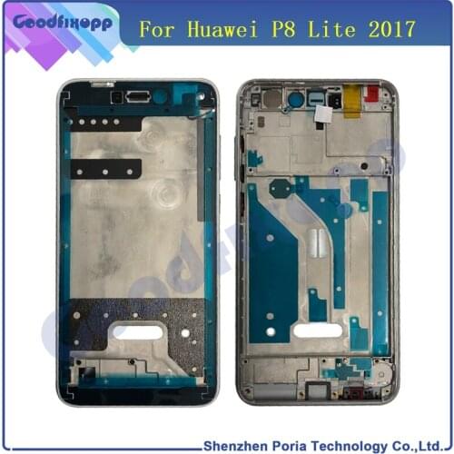 For Huawei P8 Lite 2017 Middle Frame LCD Screen Bezel Housing Cover Case Repair Parts For Huawei Honor 8 Lite Middle Frame