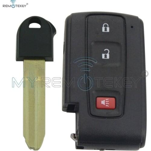 Remtekey Smart Key Remote Key Fob Case Shell 2 Button with Panic for 2004-2009 Toyota Prius M0ZB31EG key replacement shell
