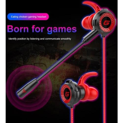 G20 Universal Portable Dynamic Noise Reduction In-Ear Wired Call Earphones Gaming Computer Earpiece With Stereo Sound Mic