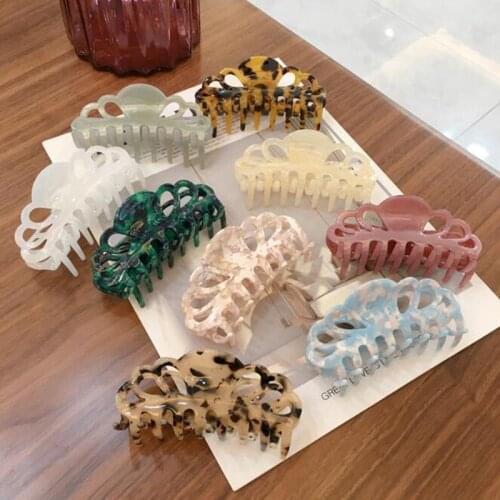 2020 New Fashion Girls Resin Flower Hair Claws Women Hair Jewelry Crown Crabs Clips Hairpins Hair Accessories For Women Big