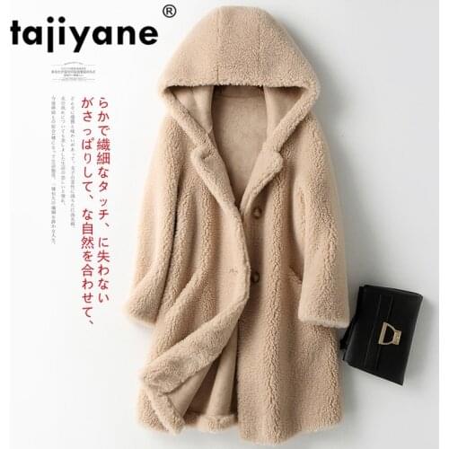 Coat Fur Real Autumn Winter Coat Women Clothes 2021 Wool Jacket Korean Vintage Sheep Shearling Suede Lining Manteau Femme ZT3883