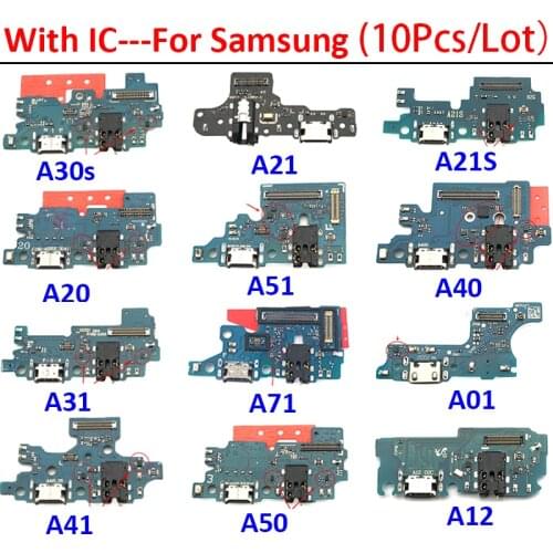 10pcs, For Samsung Galaxy A80 A70 A60 A50 A40 A30 A20 A10 A202F A7 A9 2018 A750 A920 A30S A50S A70SUSB Power Charging Connector