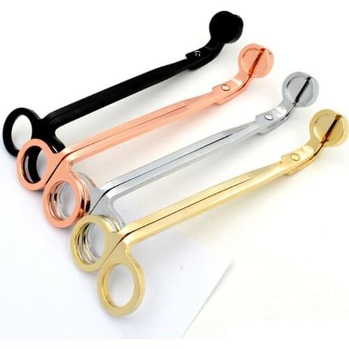 17CM Stainless Steel Candle Wick Trimmer Oil Lamp Trim Scissor Cutter Snuffer Tool Hook Clipper