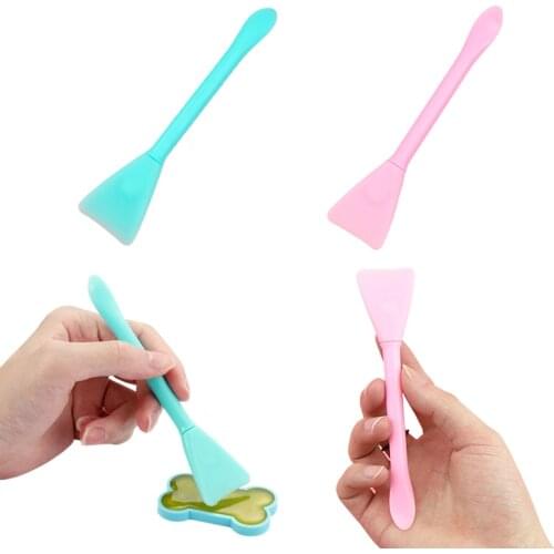 2Pcs Soft Silicone Brush Multifunction Stirring Brush Powder Spoon Epoxy Resin Tools for DIY Resin Mold Handcraft Jewelry Making