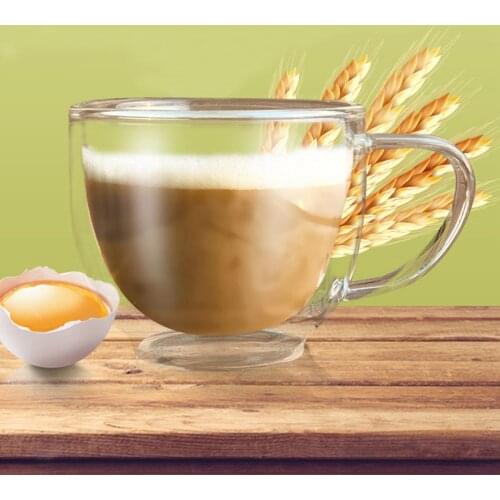 4pcs 200ml Double Glass Coffee Cup Heat-resistant Tea Mug for Hot or Cold Beverage