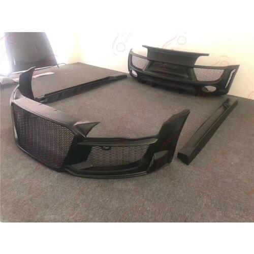 Alta qualidade frp sem pintura/fibra de carbono kits corpo do carro amortecedor dianteiro traseiro saias laterais estilo do carr