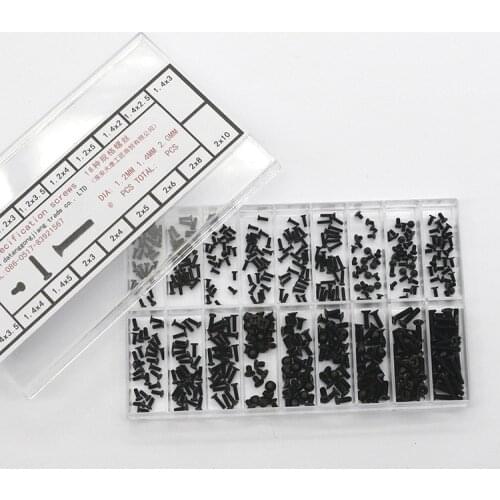 Free shipping 18 Species of Spectacles Frame Notebook Screw Small Screw Set Miniature Screw Watch Back Cover Screw