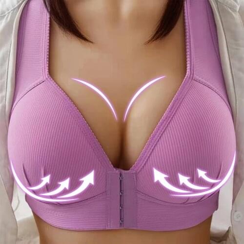 Woman Bra Front Closure Wireless Push Up Bra Womens tube top Buckle Adjustment Sexy Underwear Breathable Bralette Breast