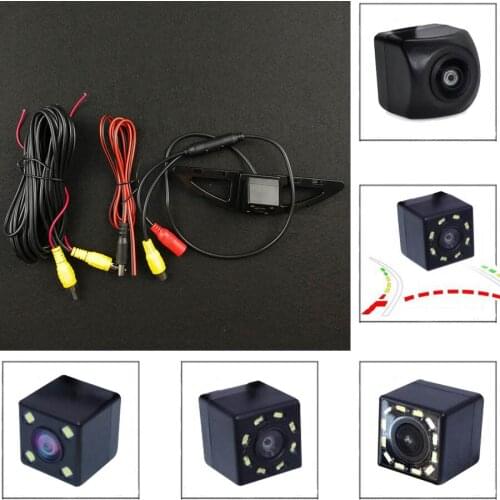 CCD Fisheye 4 8 12 LED Night Vision Vehicle Rear View Camera Parking Assistance Waterproof For Honda City Ballade 2011-2014