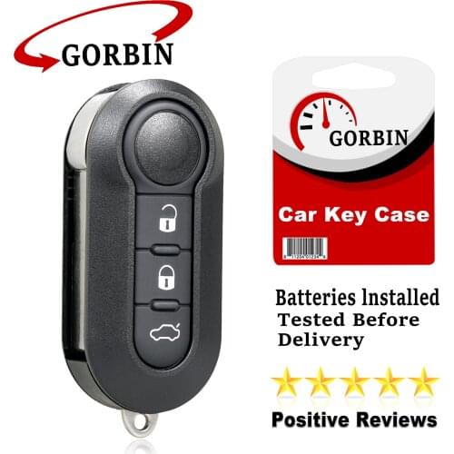 GORBIN 3 Buttons Car Remote Key Shell Case for Fiat 500 Panda Punto Bravo Stilo Ducato SIP22 Blade Flip Car Key Cover