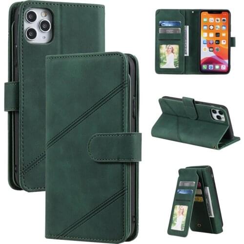 Shockproof Card Slot Leather Case For iphone 11 12 Pro Max X XR XS Max 8 7 6 Plus Stand Wallet Flip Protect Cover