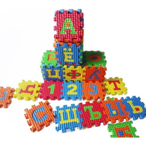 Russian Alphabet Letters Puzzle Toys Kid Baby Puzzle Mats Carpet Babies Russian Language Foam Early Learning Toy for Infant Kids