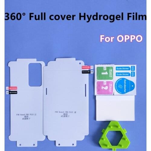 360° Full Cover Hydrogel Film For OPPO Reno3/4/5/6 Pro Plus Screen Protector For OPPO FIND X2/X3Pro TPU Hydrogel Film Not Glass