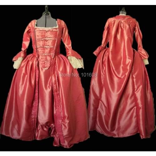 Tailored!Eras Red 1860s Civil war Southern Belle dress Marie Antoinette Renaissance Historical Scarlett Cosplay dress HL-509