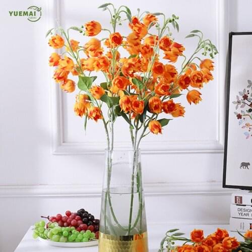 1Pcs artificial Phoenix orchid silk flowers thanksgiving Low price flowers decoration home decoration accessories love gift