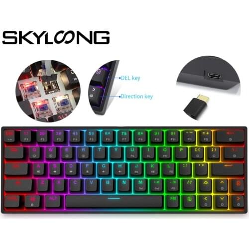 SKYLOONG GK64 Mechanical Keyboard Optical Hot Swappable Programmable RGB ABS Keycaps Gaming Keyboard for PC/WIN