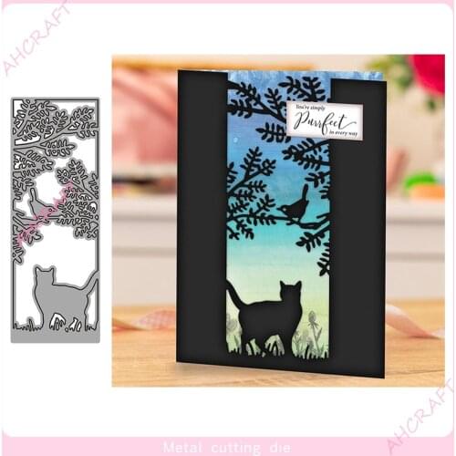 Kitten Lace Metal Cutting Dies for DIY Scrapbooking Photo Album Decorative Embossing Paper Card Crafts Die 2021