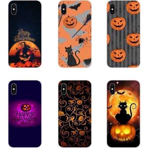 Mobile Phone Cases Covers For Xiaomi Mi4 Mi5 Mi5S Mi6 Mi A1 A2 A3 5X 6X 8 CC 9 T Lite SE Pro Halloween happy Holiday Cat pumpkin