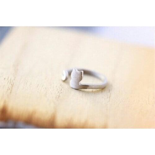 Fashion cat ring cat tails surrounded rings for women Animal ring lovely Cartoon cat form