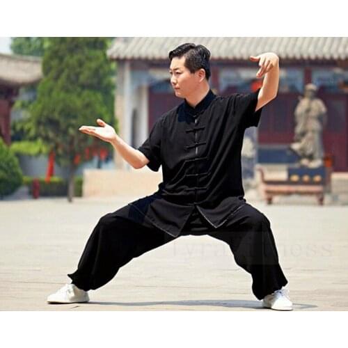 New Summer Kung Fu Uniforms Short Sleeves Tai Chi Suit Martial Arts Clothing Wingchun Taiji Wear Wu Shu Performance Suit