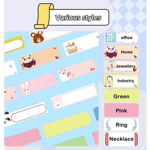 Phomemo D30 Mini Label printer paper Printing Label Waterproof Anti-Oil Price Label Pure Color Scratch-Resistant Label Sticker