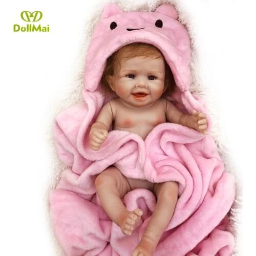 Full body silicone reborn baby doll 50cm bebe gift reborn bonecas vinyl reborn girl toddler newborn dolls toys for child gifts