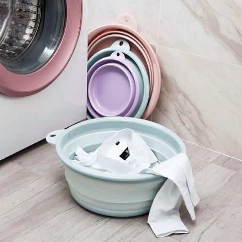 Portable Folding Bucket Foldable Wash Basin Collapsible Basins Car Washing Bucket Outdoor Folding Basins Camping Cleaning Tools