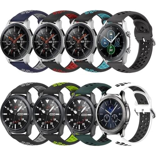 22MM Breathable Watchbands For Samsung Galaxy Watch 46mm Strap Replacement Strap For Galaxy Watch 3 45mm Gear S3 Strap Bracelet