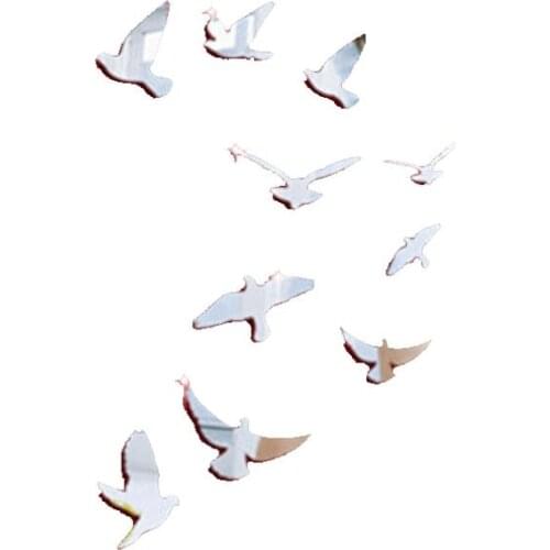 Bird Removable Mordern Acrylic Mirror Wall Stickers Kids Room Decoration Sticker Wall Art Decals Home Decor