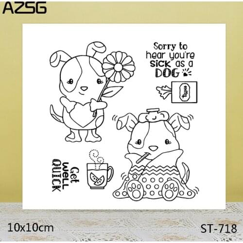 AZSG Cute Mouse Clear Stamps/Seals For DIY Scrapbooking/Card Making/Album Decorative Silicone Stamp Crafts