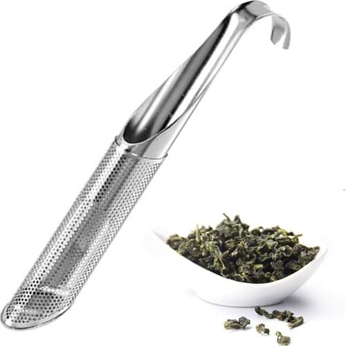 Tea Infuser Stainless Steel Tea Stick Pipe Steeper Strainer with Hook for Loose Tea Leaf Herbs or Spice