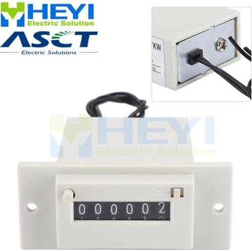 CSK6-YKW Hour Meter Counter Industrial Electronic Mechanical Timer for Car Motorcycle Dirt Bike Generator