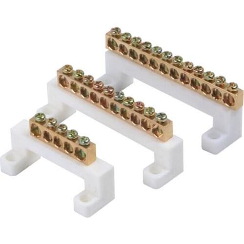 1 pcs Wiring terminal zero line zero row 7*11-5/7/10/15 copper row grounding high bridge distribution box