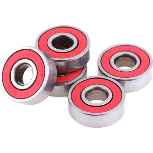 5Pcs Red ABEC-7 608RS Skateboard Roller Sealed Ball Bearings 8x22x7mm