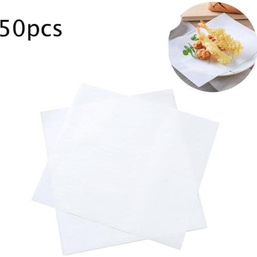 50 sheets / pack Baking Paper Waterproof Food Oil Paper Perfect for Cooking Kitchen Oven Pans